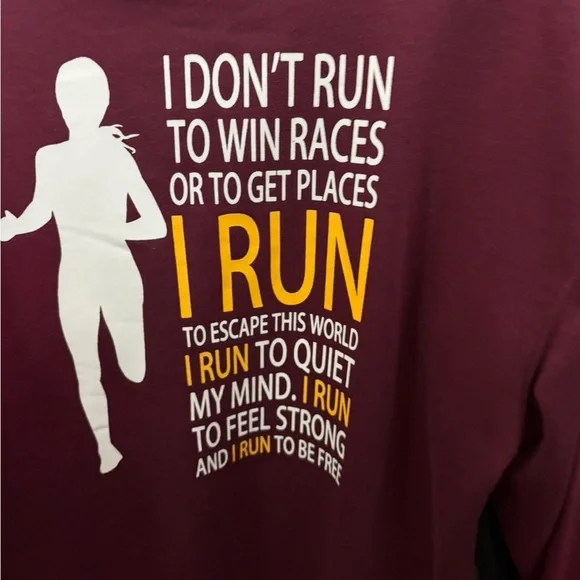 Outrun the Dark top burgundy 
Size: large Women Tops Sweatshirts & Hoodies - Picture 3 of 12